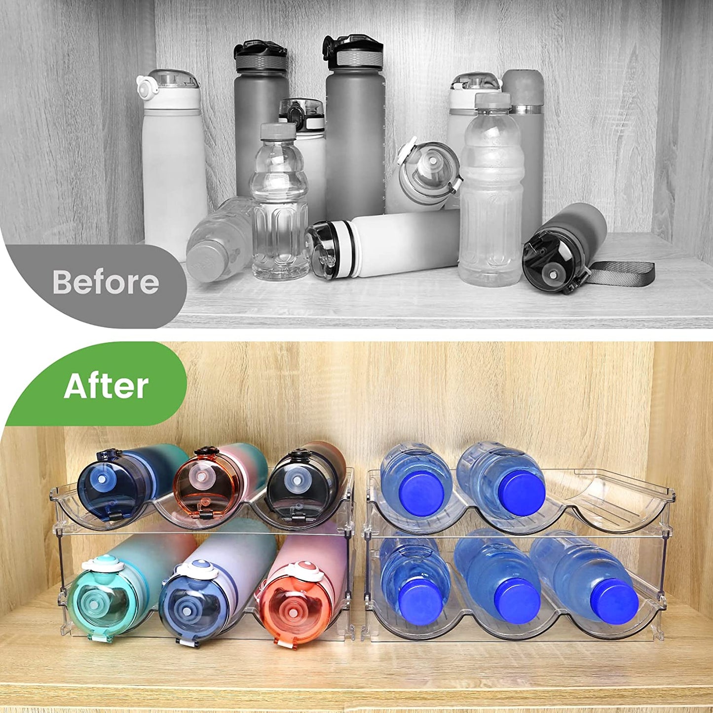 Water Bottle Storage Organizer