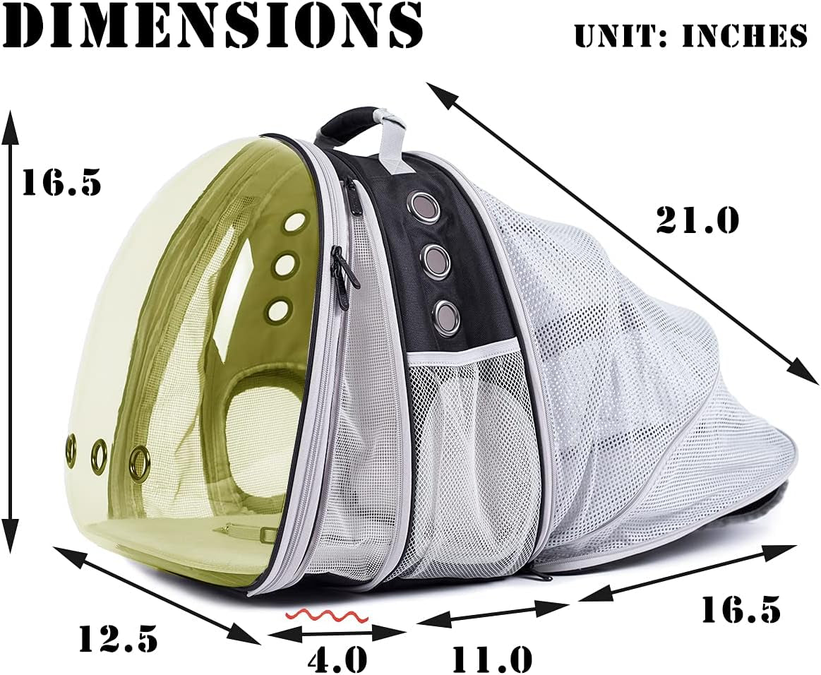 Dual Expandable Polarized Cat Backpack Carrier