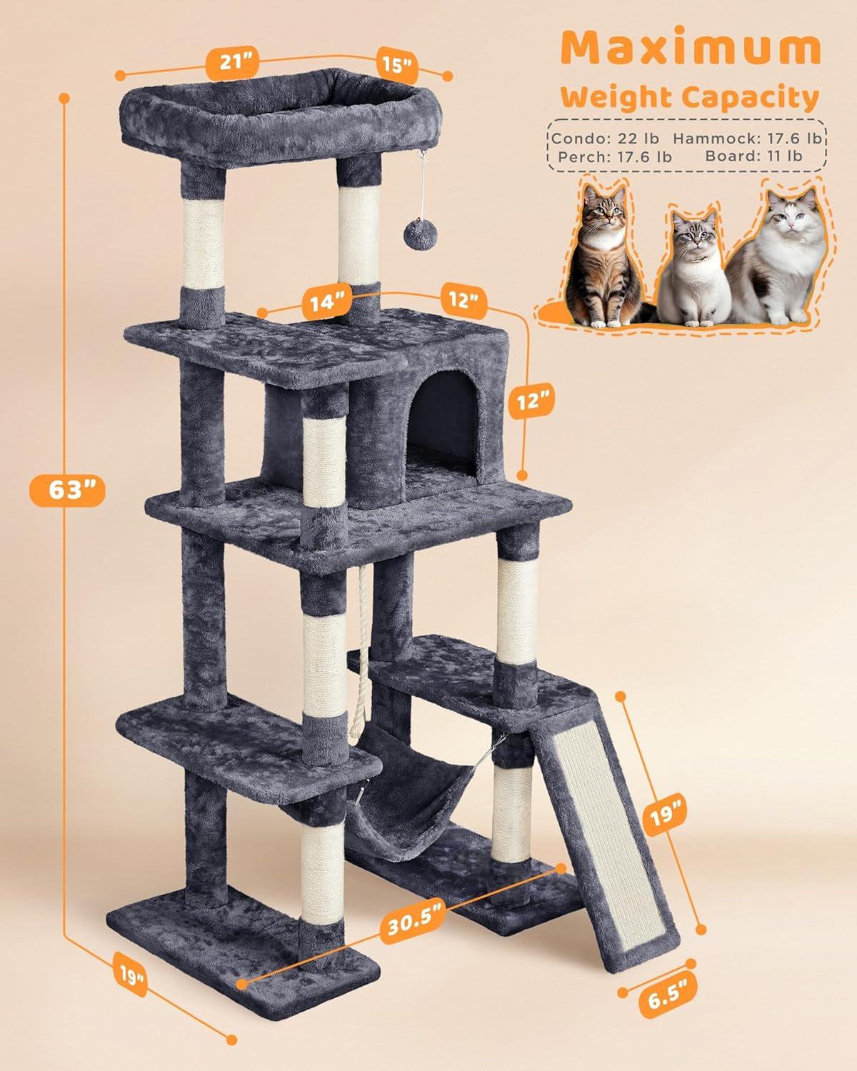 Large Multi-Level Cat Tree